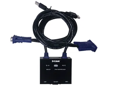 KVM switch D-link KVM-221 KVM 2port USB with audio
