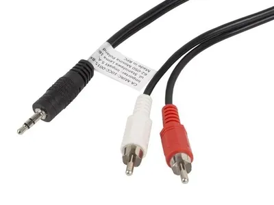 LANBERG CA-MJRC-10CC-0015-BK MINIJACK 3.5MM M 3 PIN->2X RCA CHINCH M 1.5M