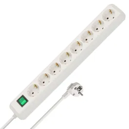 Extension lead with switch, 8-way, 3m Brennenstuhl Eco-Line