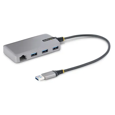 USB-A HUB to 3x USB-A RJ45 HUB 10 100 LAN USB 2.0 HUB adapter whute