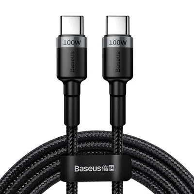 Cable Baseus Cafule PD 2.0 100W Type-C to Type-C GR BK CATKLF-ALG1