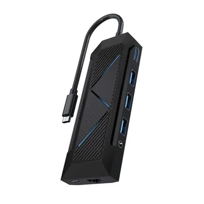 Adapter Porodo Gaming RGB 9in1 USB-C Hub 100W