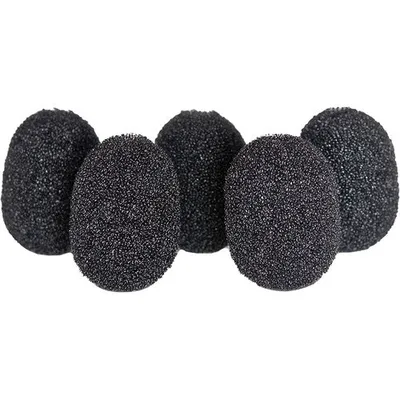 Black microphone foam covers Rycote Lavalier Blk Of 5