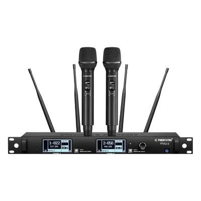 Dual-channel advanced true diversity wireless dynamic microphone system Phenyx Pro PTAU-2-2H-EU