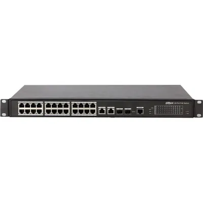 Network switch Dahua DH-PFS4226-24ET-240 24 port 10 100 1000 PoE 2 port SFP Layer 2 network management PoE switch