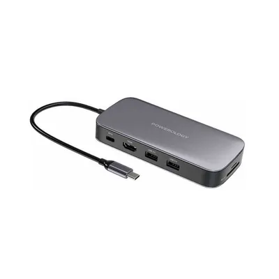 Adapter Powerology USB-C Hub & SSD Drive PD 100W