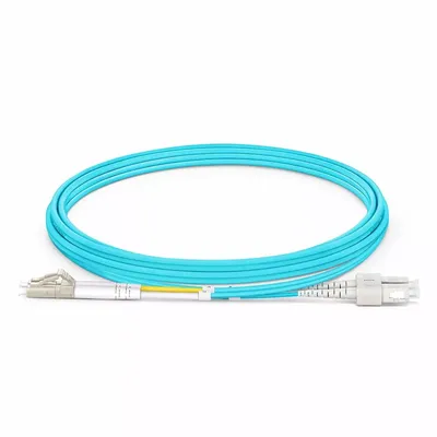 Fiber cable FS.COM 2m 7ft LC UPC to LC UPC Duplex OM4 Multimode PVC OFNR 2.0mm Fiber