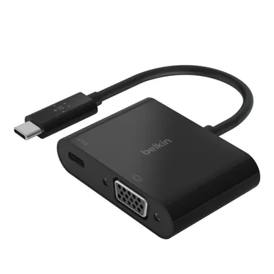 USB-C to VGA adapter 60W PD Belkin BLK AVC001BTBK