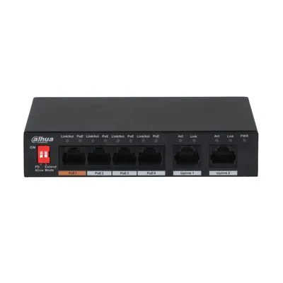 Dahua DH-PFS3006-4ET-60 6 port 10 100 switch with 4 port PoE
