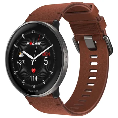 Polar ignite 3 ti lthr brnz m l