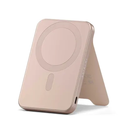 Power bank SATECHI OntheGo 5000mAh Magnetic Qi2 USB-C PD witch Stand Desert Rose ST-B5Q2SR