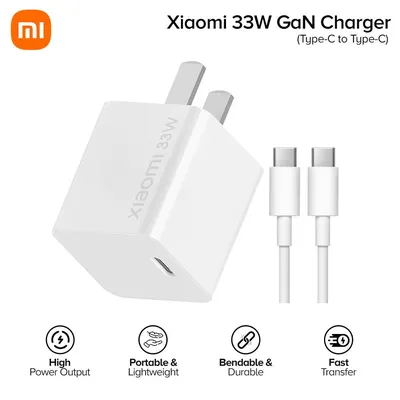 Charger Xiaomi Gan Charger Type-C 33Wt AD652GEU BHR49996GL 220V to USB-C 5V 33Wt Charger