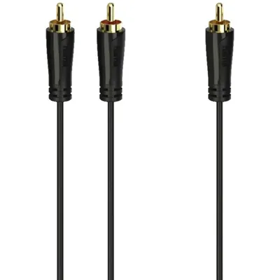 Subwoofer cable, RCA plug to 2 RCA plugs, plated, 5.0 m 205097