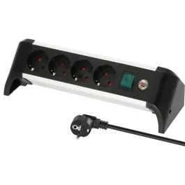 4-way extension lead Alu-Office-Line 1.8m Brennenstuhl