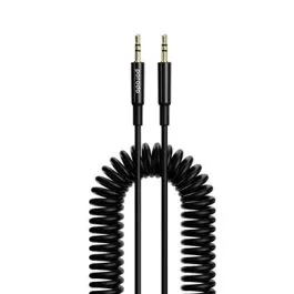 Charging cable Porodo Aux 3.5 to 3.5 Coil Cable 1. PD-AUXCC-BK