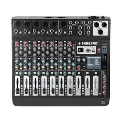 Phenyx Pro PTL-800-EU 8-Channel Audio Mixer w 16 DSP Effects