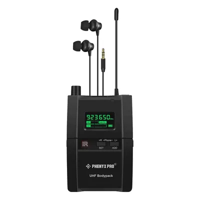 Stereo wireless IEM bodypack receiver Phenyx Pro PMR-1-500 for PTM-10