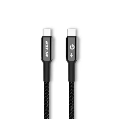 Cable Green USB-C to USB-C 60W Braided Zinc