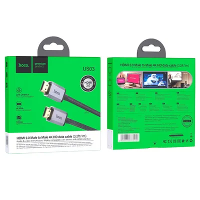 HDMI 2.0 cable Hoco US03 4K 1 m