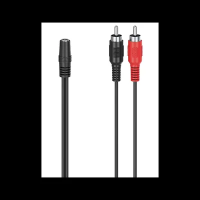Audio adapter, 2 RCA plugs to 3.5 mm stereo jack Hama 205186
