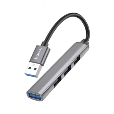 Adapter Hoco HB26 4-in-1 USB to USB3.0+USB2.0x3 Metal