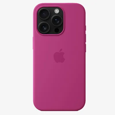 iPhone 16 Pro Max Silicone Case with MagSafe Fuchsia