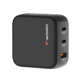 Mini GaN charger Verbatim 3 Port with Display 65W