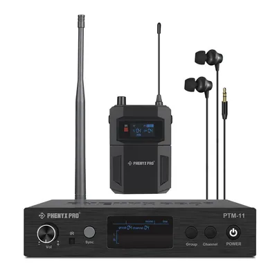 Phenyx Pro PTM-11-1B-500-EU UHF Mono Wireless In Ear Monitor System w 1 Loop Output 1 Bodypack