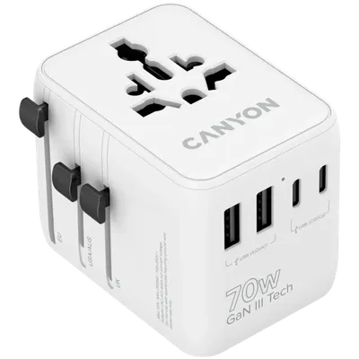 Travel adapter Canyon OnTour 70 CNS-TA70W1006W 70W
