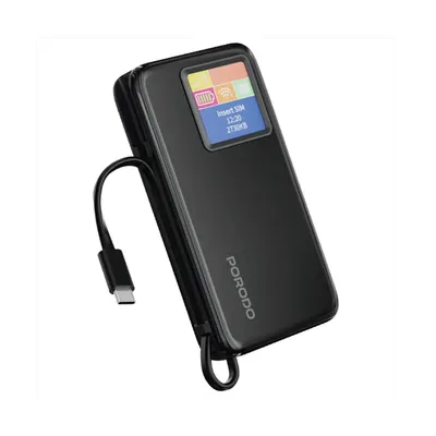 Power bank Porodo Pocket WiFi 6 10000mAh With Type-C