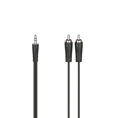 Audio cable, 3.5 mm jack plug to 2 RCA stereo plugs, 5.0 m 205112