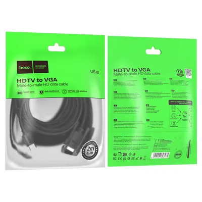 Cable Hoco US12 HDTV to VGA 2M