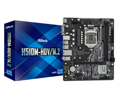 ASROCK H510M-HDV M.2 SE S-1200 H510 VGA DVI HDMI 2xPCI-E 2DDR4 M.2 SATA3
