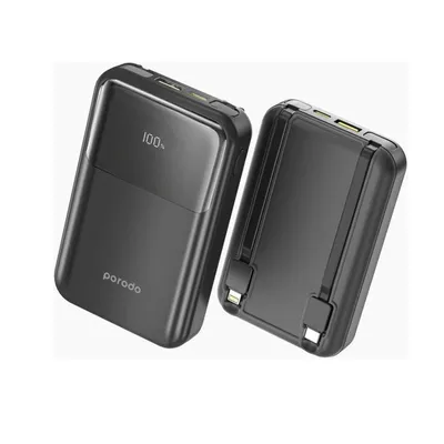 Power bank Porodo Built-in Removable Cabels 10000mAh