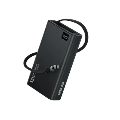 Power bank Green Lion Retractable 35W 10000mAh