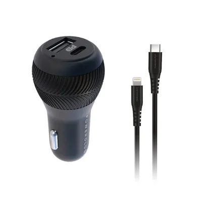 Car charger Powerology Ultra Quick with Type-C to Lightning cable 32W