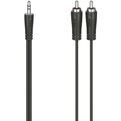 Audio cable, 3.5 mm jack plug to 2 RCA stereo plugs 205110