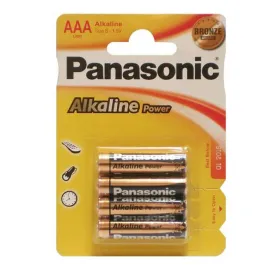Battery Panasonic LR03REB 4BPR 33011 3009 AAAx4 Alcaline