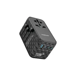 Charger Powerology 4port Fast Charging+AC GaN PD170W*3 PWCUQC042 170W