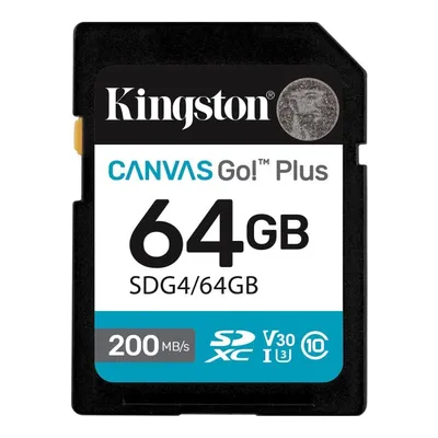 Memory card KINGSTON SDXC Canvas Go Plus 200R C10 UHS-I U3 V30 SDG4