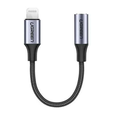 Cable UGREEN Lightning M F Round Cable Aluminum Shell with Braided 10cm 30756