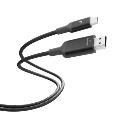 Cable Powerology PC028 USB-C to HDMI V3.1 Aluminium