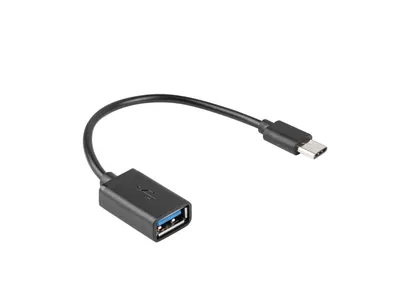 Adapter LANBERG AD-OTG-UC-01 USB 2.0 TYPE-C M ->TYPE-A F 15cm