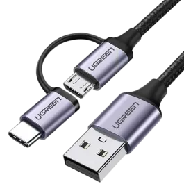 Cable UGREEN 2in1 A2A - C