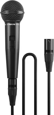 Wired dynamic cardioid vocal microphone Phenyx Pro PM-25S with on/off switch