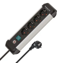 Extension lead with switch Brennenstuhl Premium Alu-Line 4-Way 1.8m