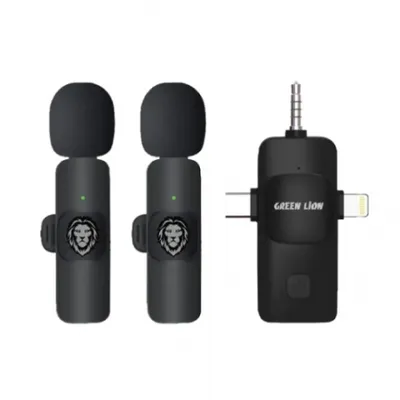 Microphone Green Lion Lion 3 in1 MicroPhone Type C Lightening AUX