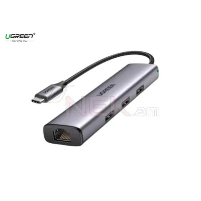 UGREEN HUB USB-C to 3×USB3.0 RJ45 Converter