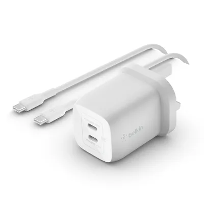 65W GaN charger Belkin WCH013VF2MWH-B6 with USB-C cable