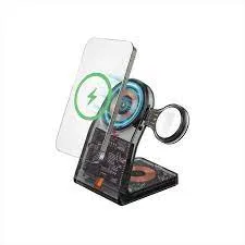 Transparent wireless charging stand with detachable watch stand Porodo